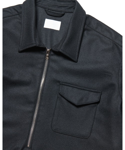 SOPHNET.(ソフネット)の「LIGHT MELTON WOOL HALF-ZIP SHIRT(シャツ/ブラウス・メンズ・オフホワイト/チャコールグレー/ブラック・3/2/1/4/5)」の13枚目の写真
