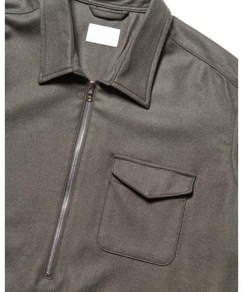 SOPHNET.(ソフネット)の「LIGHT MELTON WOOL HALF-ZIP SHIRT(シャツ/ブラウス・メンズ・オフホワイト/チャコールグレー/ブラック・3/2/1/4/5)」の11枚目の写真