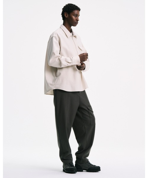 SOPHNET.(ソフネット)の「LIGHT MELTON WOOL HALF-ZIP SHIRT(シャツ/ブラウス・メンズ・オフホワイト/チャコールグレー/ブラック・3/2/1/4/5)」の6枚目の写真