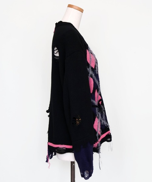 rurumu:（ルルムウ）の「rurumu:/ルルムウ/embroidery argyle cardigan（カーディガン/ボレロ・レディース・グレー/ブラック/サックスブルー・FREE）」の19枚目の写真