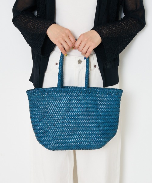 DRAGON（ドラゴン）の「【DRAGON/ドラゴン】GRACE BASKET SMALL（トートバッグ・レディース・ブラウン/ホワイト/ライトブルー・フリー）」の5枚目の写真