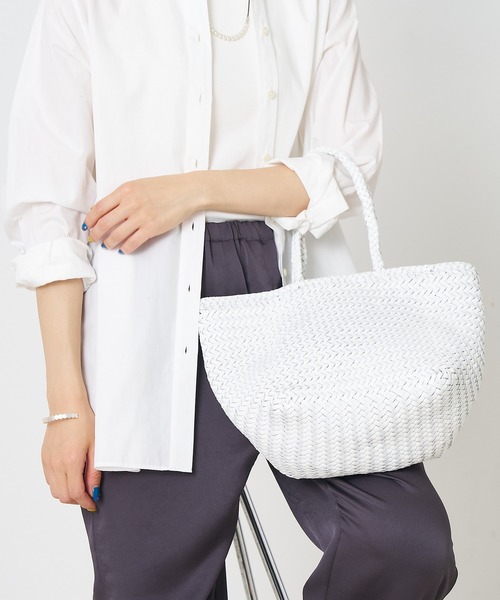 DRAGON（ドラゴン）の「【DRAGON/ドラゴン】GRACE BASKET SMALL（トートバッグ・レディース・ブラウン/ホワイト/ライトブルー・フリー）」の7枚目の写真