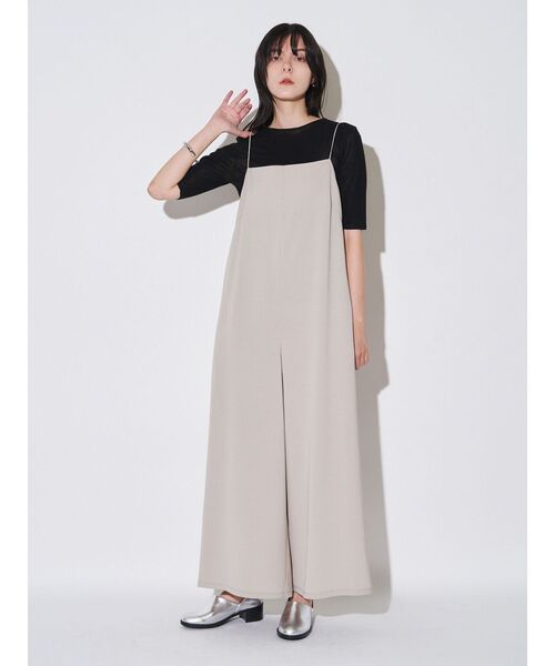 ELENDEEK キャミブラックオールインワンkt44 キャミオールインワン【セットアップ対応】（つなぎ