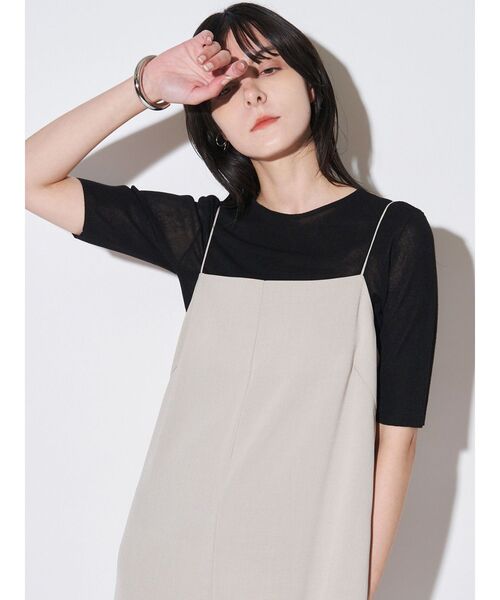 ELENDEEK(エレンディーク)の「キャミオールインワン【セットアップ対応】(つなぎ/オールインワン・レディース・ブラウン/アイボリー/チャコールグレー・01/02)」の8枚目の写真