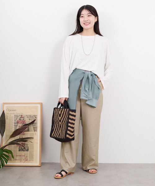 セール】杢調ツイルタンブラーワイドパンツ（その他パンツ