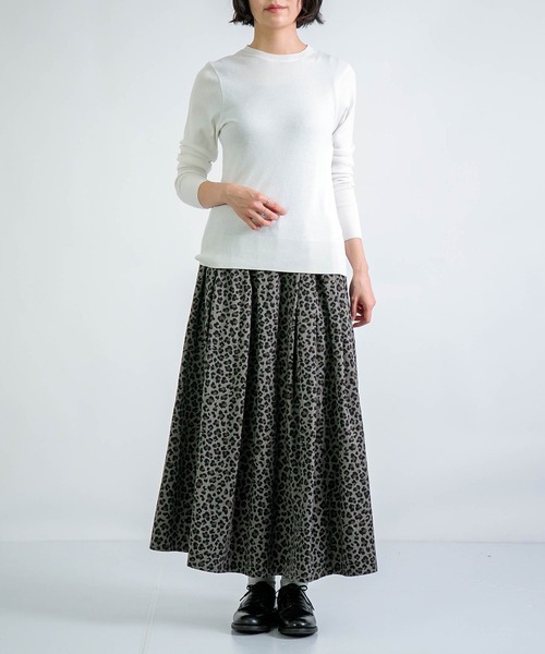 gicipi（ジチピ）の「[gicipi] FRAGORA フラーゴラ (2513A) / クルーネック フィットトップス（ニット/セーター・レディース・ホワイト/グレー/ブラック/イエロー/サーモンピンク/テラコッタ・1）」の7枚目の写真