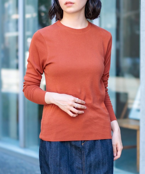 gicipi（ジチピ）の「[gicipi] FRAGORA フラーゴラ (2513A) / クルーネック フィットトップス（ニット/セーター・レディース・ホワイト/グレー/ブラック/イエロー/サーモンピンク/テラコッタ・1）」の18枚目の写真