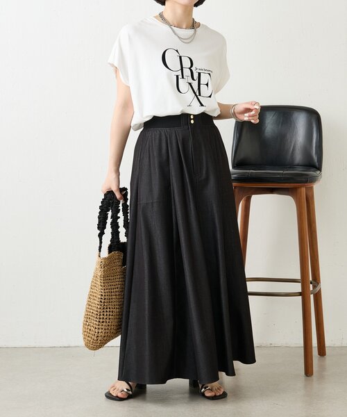 Jena espace merveilleux（ジェナ　エスパスメルヴェイユ）の「テンセルデニムフレアスカート（スカート・レディース・ブルー/ブラック・FREE）」の3枚目の写真