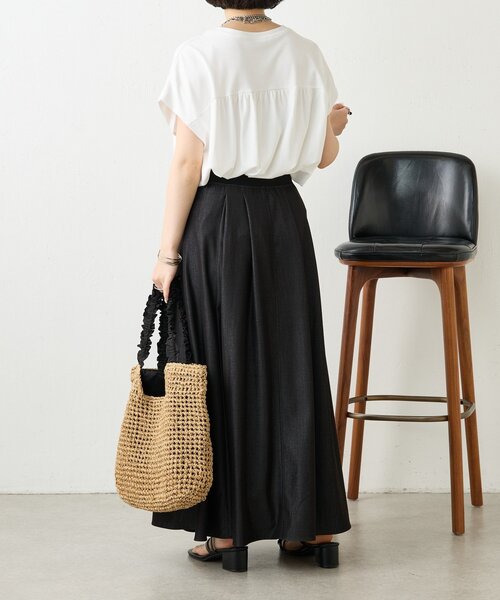 Jena espace merveilleux（ジェナ　エスパスメルヴェイユ）の「テンセルデニムフレアスカート（スカート・レディース・ブルー/ブラック・FREE）」の6枚目の写真