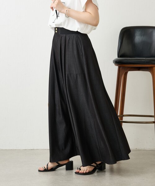 Jena espace merveilleux（ジェナ　エスパスメルヴェイユ）の「テンセルデニムフレアスカート（スカート・レディース・ブルー/ブラック・FREE）」の9枚目の写真