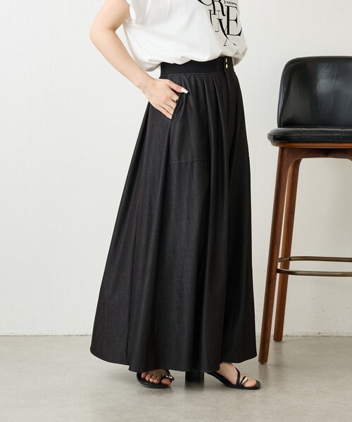 Jena espace merveilleux（ジェナ　エスパスメルヴェイユ）の「テンセルデニムフレアスカート（スカート・レディース・ブルー/ブラック・FREE）」の11枚目の写真