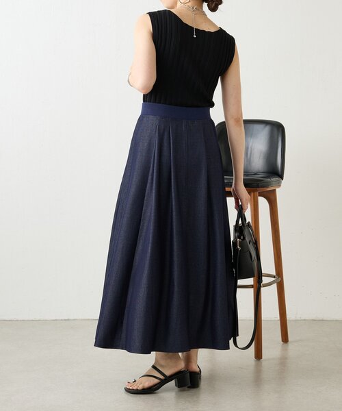 Jena espace merveilleux（ジェナ　エスパスメルヴェイユ）の「テンセルデニムフレアスカート（スカート・レディース・ブルー/ブラック・FREE）」の15枚目の写真