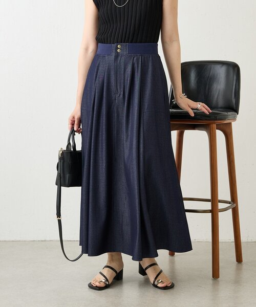 Jena espace merveilleux（ジェナ　エスパスメルヴェイユ）の「テンセルデニムフレアスカート（スカート・レディース・ブルー/ブラック・FREE）」の19枚目の写真