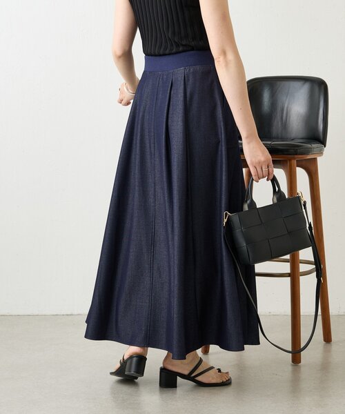 Jena espace merveilleux（ジェナ　エスパスメルヴェイユ）の「テンセルデニムフレアスカート（スカート・レディース・ブルー/ブラック・FREE）」の20枚目の写真