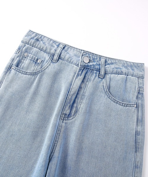 HANDO（ハンド）の「[高身長サイズMT/低身長サイズS有り]ハイウエストストレートデニム レディース韓国 オフィスカジュアル きれいめカジュアル（デニムパンツ・レディース・ブルー・S/M/L/XL/XXL）」の9枚目の写真