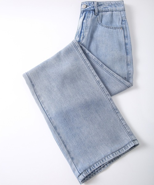 HANDO（ハンド）の「[高身長サイズMT/低身長サイズS有り]ハイウエストストレートデニム レディース韓国 オフィスカジュアル きれいめカジュアル（デニムパンツ・レディース・ブルー・S/M/L/XL/XXL）」の22枚目の写真