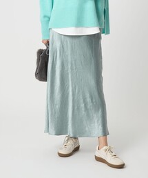 極美品グリーンレーベルリラクシング スカートスーツ M 水色系 くすみカラー green label relaxing（グリーンレーベルリラクシング）の