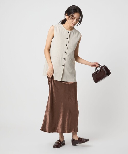 サテン ナロー スカート（スカート）｜green label relaxing