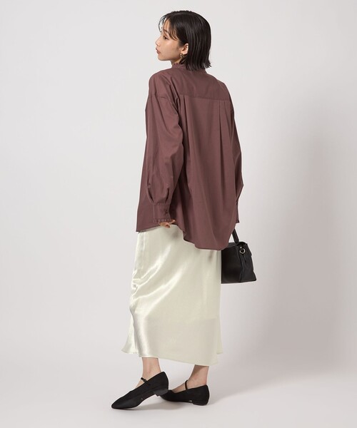 新品　ラウンジドレス　サテンナロースカート　カーキ サテンナロースカート | LOUNGEDRESS(ラウンジドレス)レディース