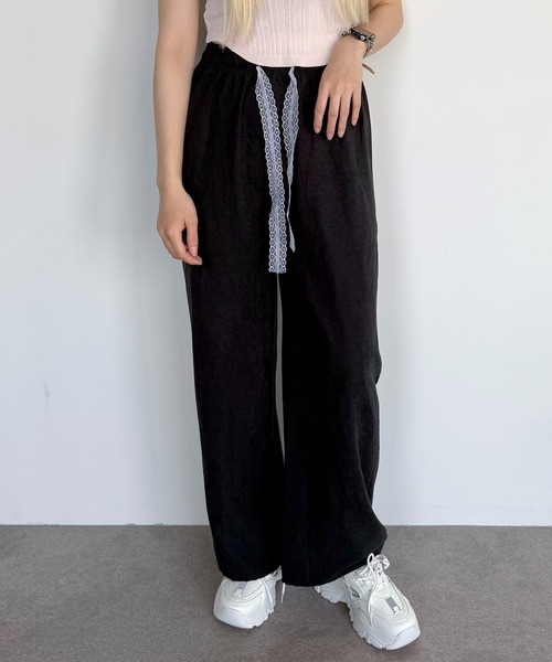 SHEPP(シープ)の「ウエストレース ピーチ起毛 イージーパンツ(その他パンツ・レディース・アイボリー/ベージュ/ブラック・F)」の11枚目の写真
