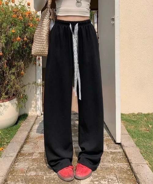 SHEPP(シープ)の「ウエストレース ピーチ起毛 イージーパンツ(その他パンツ・レディース・アイボリー/ベージュ/ブラック・F)」の9枚目の写真