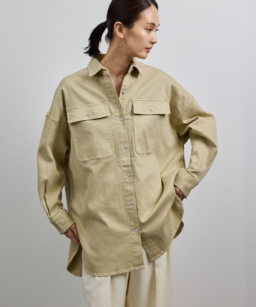 Healthy denim（ヘルシーデニム）の「【Healthy denim(ヘルシーデニム）】Almond/イージーケア（シャツ/ブラウス・レディース・ピンク/ベージュ/ブルー系その他/ブルー系その他4・M）」の2枚目の写真