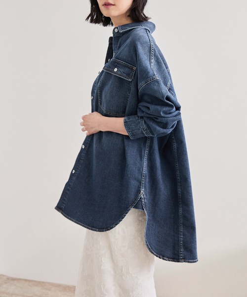 Healthy denim（ヘルシーデニム）の「【Healthy denim(ヘルシーデニム）】Almond/イージーケア（シャツ/ブラウス・レディース・ピンク/ベージュ/ブルー系その他/ブルー系その他4・M）」の12枚目の写真