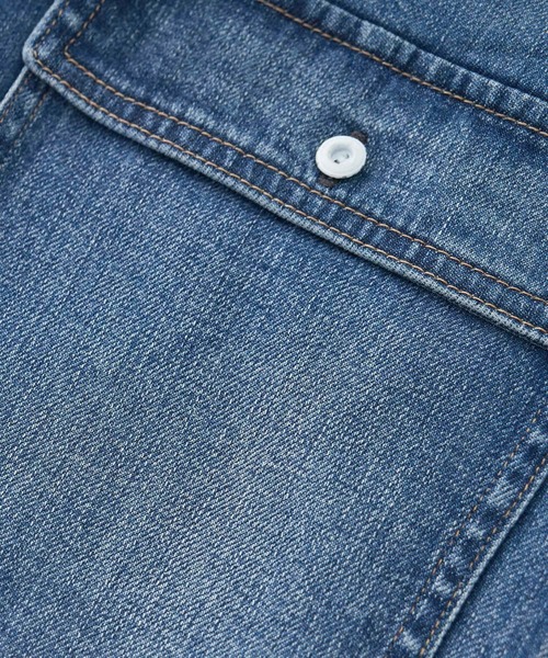 Healthy denim（ヘルシーデニム）の「【Healthy denim(ヘルシーデニム）】Almond/イージーケア（シャツ/ブラウス・レディース・ピンク/ベージュ/ブルー系その他/ブルー系その他4・M）」の15枚目の写真