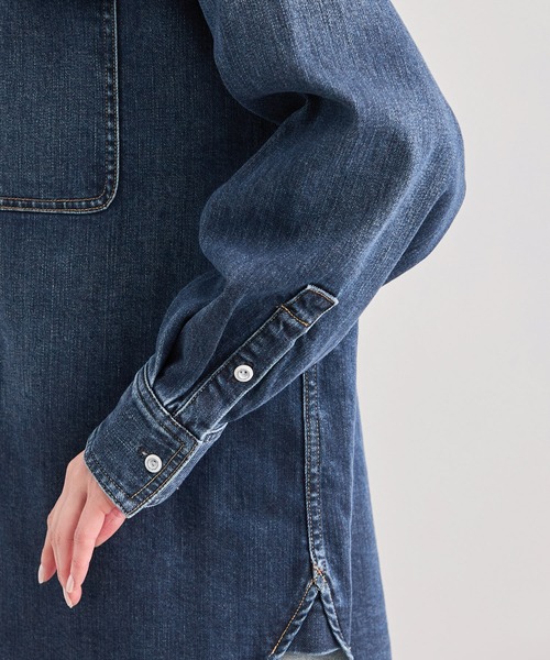 Healthy denim（ヘルシーデニム）の「【Healthy denim(ヘルシーデニム）】Almond/イージーケア（シャツ/ブラウス・レディース・ピンク/ベージュ/ブルー系その他/ブルー系その他4・M）」の13枚目の写真