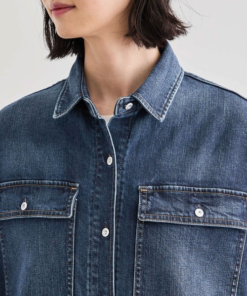 Healthy denim（ヘルシーデニム）の「【Healthy denim(ヘルシーデニム）】Almond/イージーケア（シャツ/ブラウス・レディース・ピンク/ベージュ/ブルー系その他/ブルー系その他4・M）」の11枚目の写真