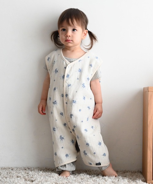 スリーパー 4重ガーゼ 袖なし（ベビーパジャマ/スリーパー