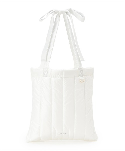 WILLSELECTION（ウィルセレクション）の「リボンショルダーキルティングトート（トートバッグ・レディース・グリーン/レッド/ピンク/ミント/ラベンダー/イエロー/ブラック/サックスブルー/オフホワイト・FREE）」の2枚目の写真
