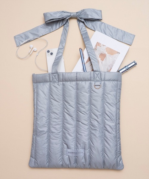 WILLSELECTION（ウィルセレクション）の「リボンショルダーキルティングトート（トートバッグ・レディース・グリーン/レッド/ピンク/ミント/ラベンダー/イエロー/ブラック/サックスブルー/オフホワイト・FREE）」の16枚目の写真