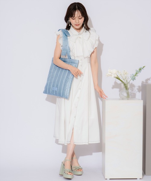 WILLSELECTION（ウィルセレクション）の「リボンショルダーキルティングトート（トートバッグ・レディース・グリーン/レッド/ピンク/ミント/ラベンダー/イエロー/ブラック/サックスブルー/オフホワイト・FREE）」の18枚目の写真