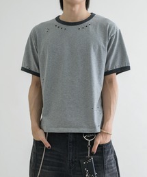 EPNK | 【EPNK】Eyelet damage ringer Tee / アイレットダメージリンガーTee(Tシャツ/カットソー)