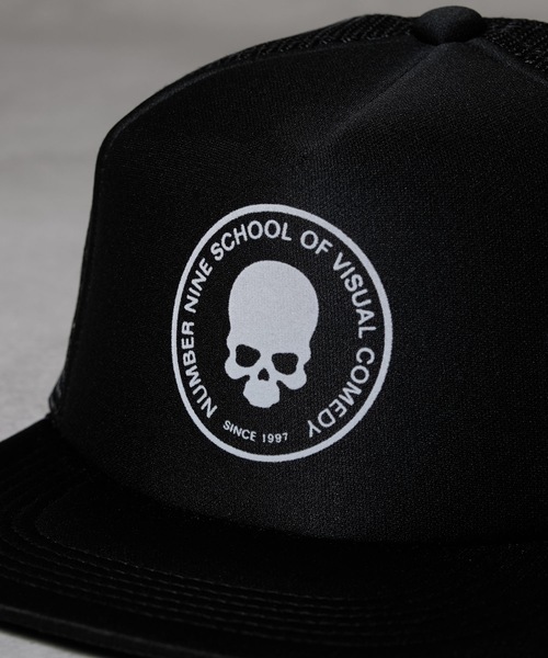 SCHOOL OF VISUAL COMEDY PRINTED MESH CAP / スカルモチーフ