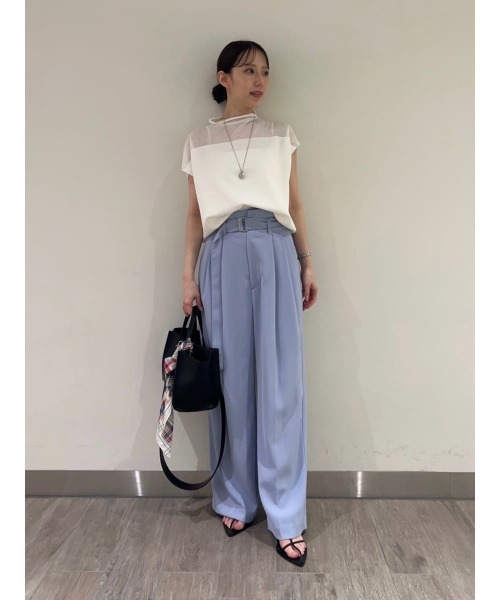 ハイネックブラウジングシアーニット（ニット/セーター）｜Mila