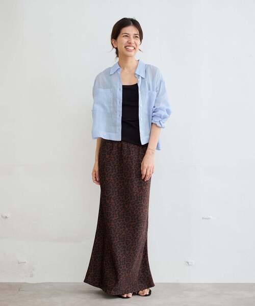 IENA（イエナ）の「ラミーショートシャツ（シャツ/ブラウス・レディース・イエロー/ホワイト/ブラウン/スカイブルー・FREE）」の10枚目の写真