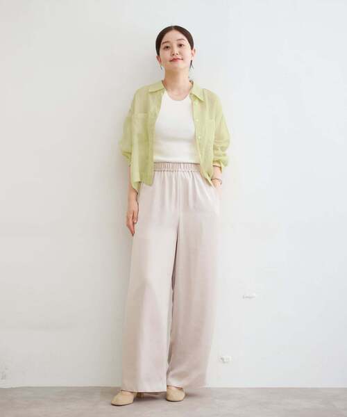 IENA（イエナ）の「ラミーショートシャツ（シャツ/ブラウス・レディース・イエロー/ホワイト/ブラウン/スカイブルー・FREE）」の12枚目の写真