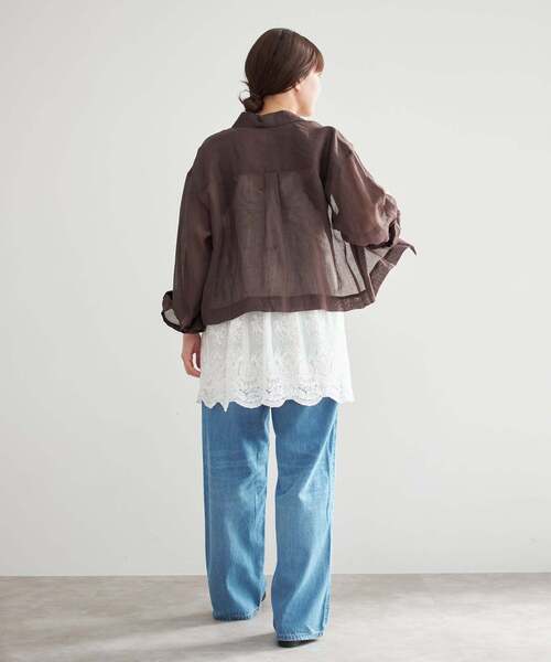 IENA（イエナ）の「ラミーショートシャツ（シャツ/ブラウス・レディース・イエロー/ホワイト/ブラウン/スカイブルー・FREE）」の22枚目の写真