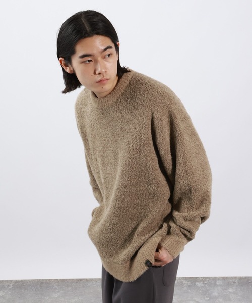 Reversible shaggy pullover / shaggy knit (футболка‑оверсайз)