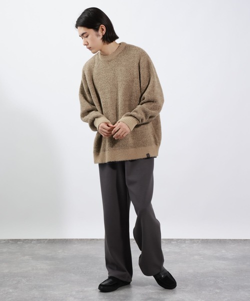 BAYFLOW(ベイフロー)の「リバーシブルシャギープルオーバー / シャギーニット(ニット/セーター・メンズ・ブラック/ベージュ/パープル・FREE)」の11枚目の写真