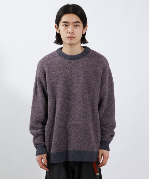 BAYFLOW(ベイフロー)の「リバーシブルシャギープルオーバー / シャギーニット(ニット/セーター・メンズ・ブラック/ベージュ/パープル・FREE)」の21枚目の写真