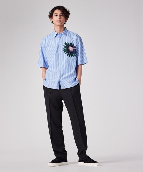 PS Paul Smith（ピーエスポールスミス）の「ライトドライテクスチャー バギーパンツ【252750 EXTR01】（その他パンツ・メンズ・ブラック/ブルー/パープル/ダークグレー・MEDIUM/SMALL）」の5枚目の写真