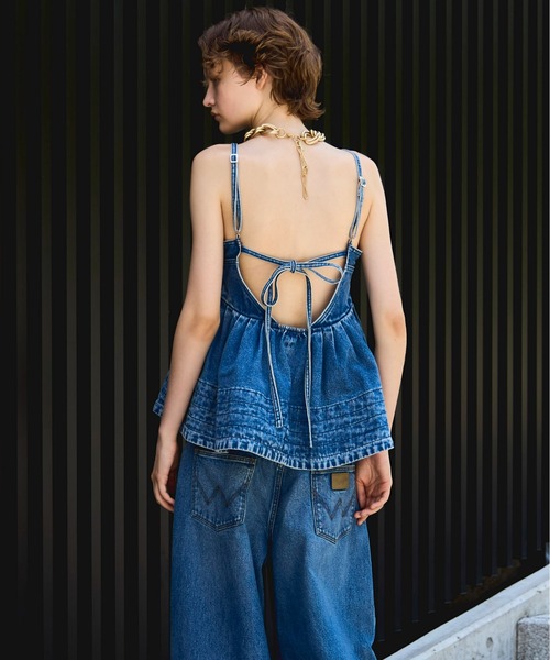 も*き様 Studs Denim Bustier【MAISON SPECIAL】 Studs Denim Bustier/スタッズデニムビスチェ【MAISON SPECIAL