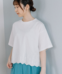 POU DOU DOU | 裾スカラップ刺繍プルオーバー(Tシャツ/カットソー)