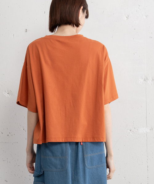 POU DOU DOU（プードゥドゥ）の「裾スカラップ刺繍プルオーバー（Tシャツ/カットソー・レディース・オフホワイト/ブラック/オレンジ・M）」の7枚目の写真