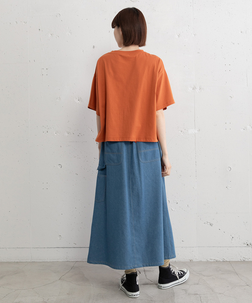 POU DOU DOU（プードゥドゥ）の「裾スカラップ刺繍プルオーバー（Tシャツ/カットソー・レディース・オフホワイト/ブラック/オレンジ・M）」の11枚目の写真