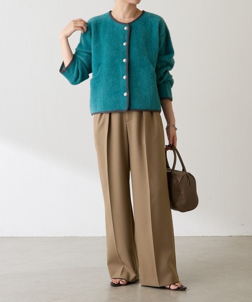 COLLAGE GALLARDAGALANTE（コラージュガリャルダガランテ）の「ミニシャギーカーディガン（カーディガン/ボレロ・レディース・ベージュ/ネイビー/グリーン・FREE）」の8枚目の写真