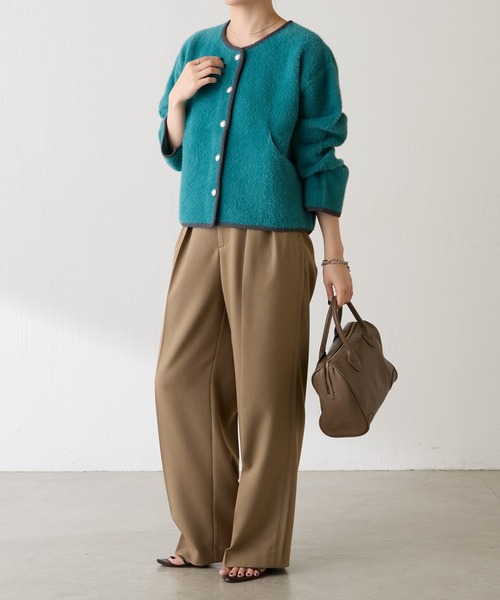 COLLAGE GALLARDAGALANTE（コラージュガリャルダガランテ）の「ミニシャギーカーディガン（カーディガン/ボレロ・レディース・ベージュ/ネイビー/グリーン・FREE）」の15枚目の写真